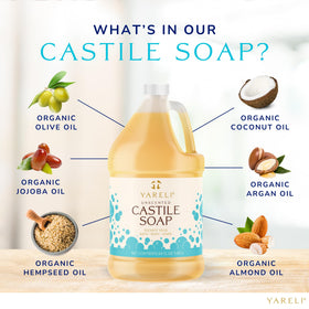 YARELI pouring soap close-up texture highlighting concentrated formula