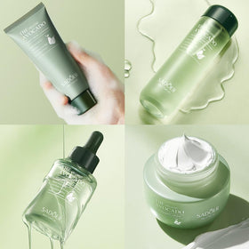 Yasovigi facial cleanser close-up demonstrating gentle foaming action