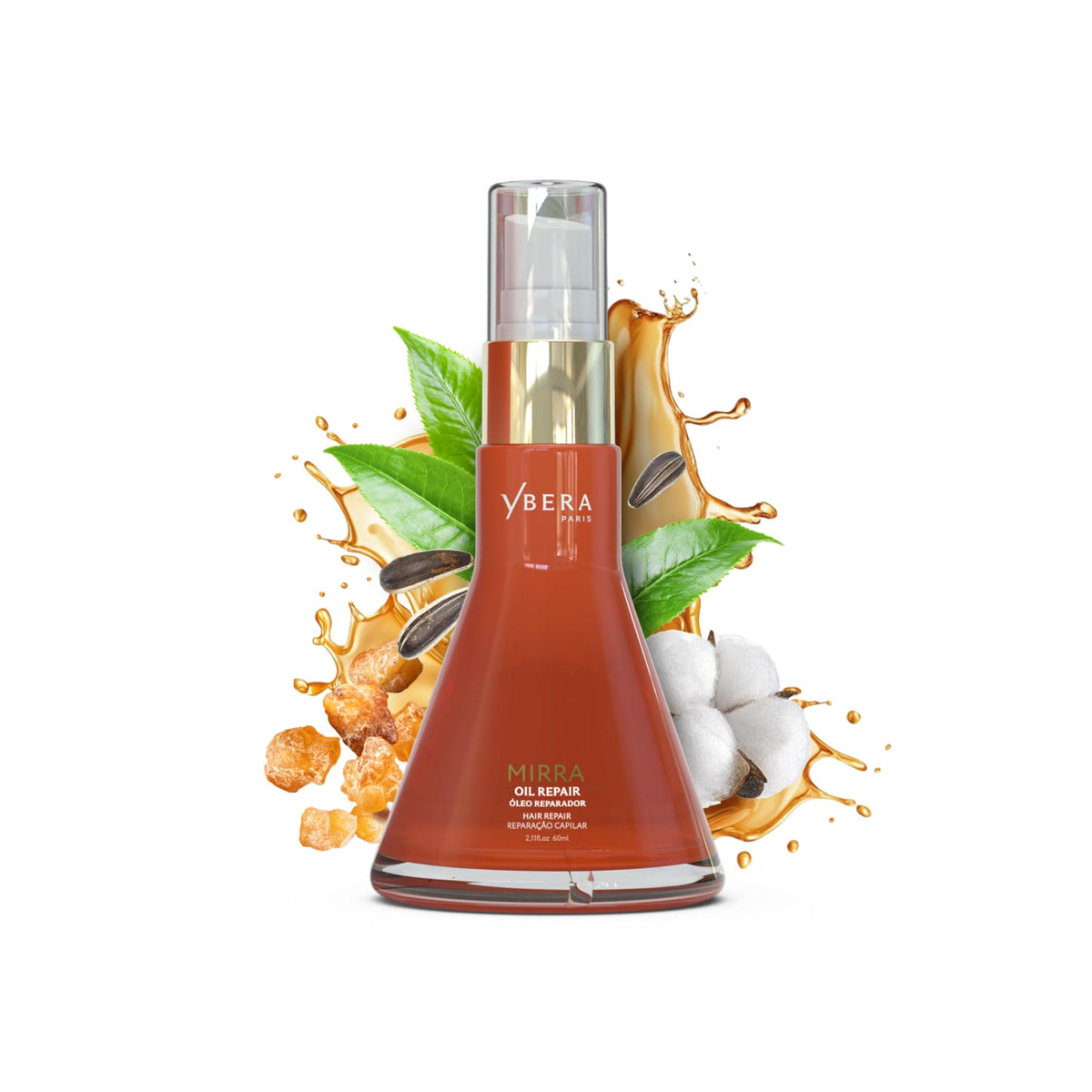 YBERA PARIS bottle front view showing repair oil branding and premium look