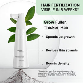 YBERA PARIS dropper close-up releasing serum to target the scalp