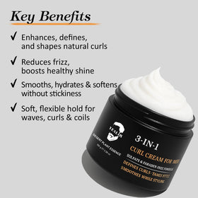 Man styling wavy hair with YEALIR showing defined, natural-looking curls