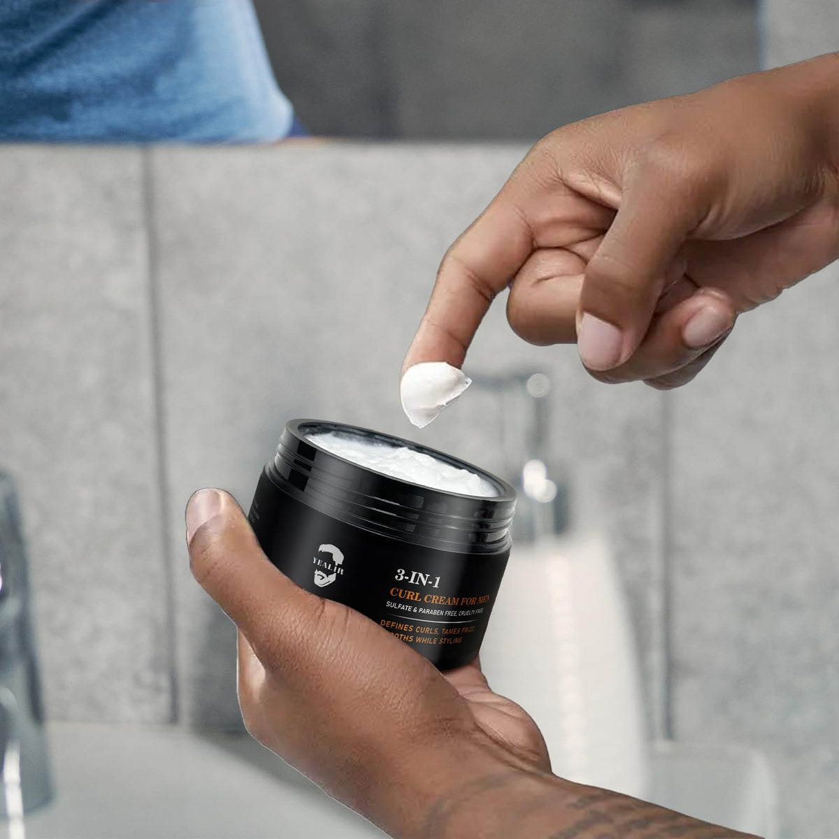 YEALIR bottle inside a dopp kit showing travel-ready convenience and portability