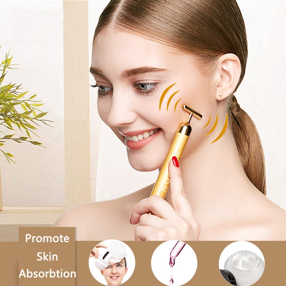 Yeamon massager in use under-eye demonstrating gentle stimulation and product spread