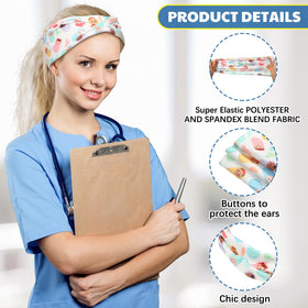 Yearntown headband worn by clinician in delivery room showing secure fit