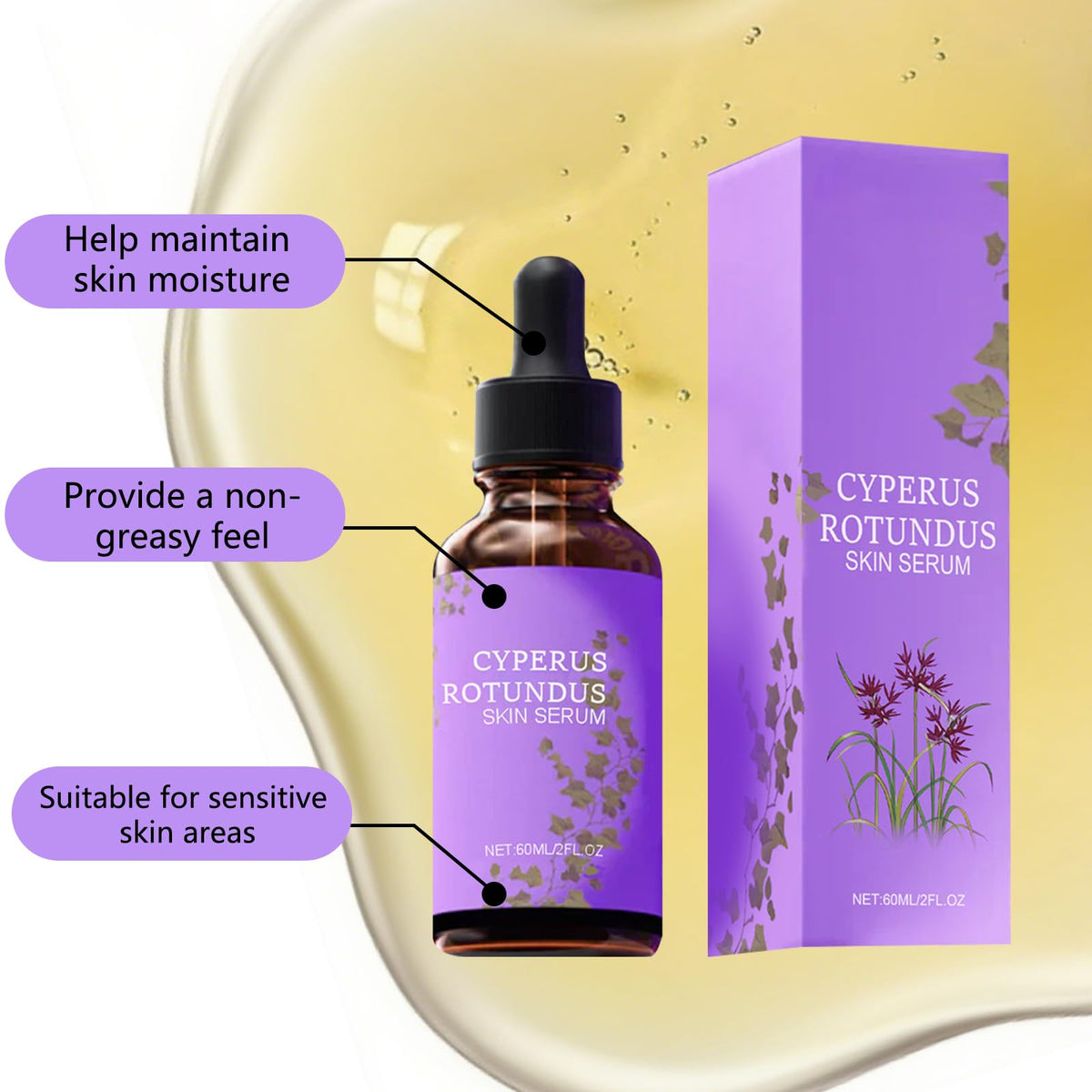 Yee hfafa dropper releasing lightweight serum demonstrating silky texture