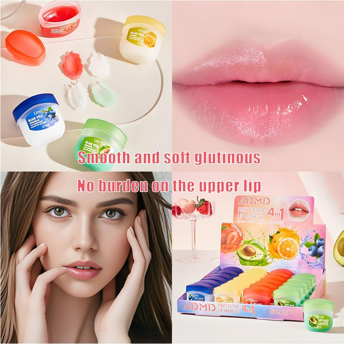Yehenarn swatches on lips showing subtle tint and hydrated appearance