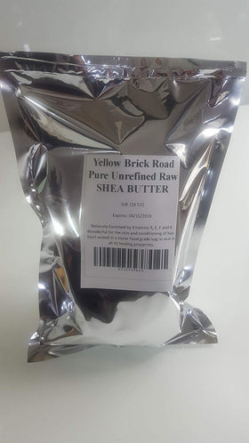 Yellow Brick Road close-up texture of raw shea butter highlighting natural quality