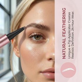YeMoMo close-up micro-fork tip creating hair-like strokes for natural brows