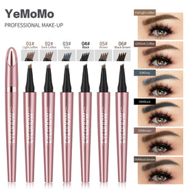 YeMoMo swatches of six shades including Dark Coffee for accurate color choice