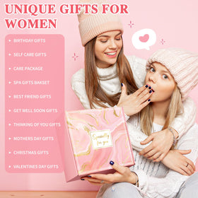 YENCHORN gift basket displayed in a living room setting conveying relaxation and thoughtful giving