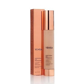 YENSA model applying foundation in lifestyle setting highlighting radiant, natural-looking coverage
