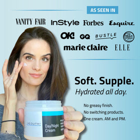 YEOUTH jar label close-up highlighting copper tripeptide-1 for firmer-looking skin