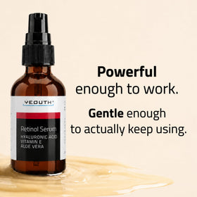 YEOUTH dropper dispensing serum showing silky texture for quick absorption and hydration