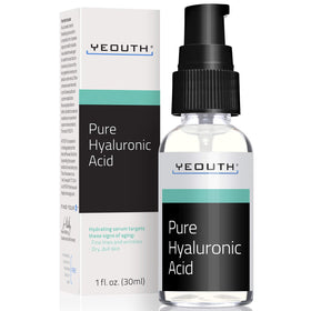 YEOUTH front packaging showing 1 oz bottle and branding, clear hydrating appeal