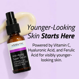 YEOUTH serum texture close-up highlighting lightweight, fast-absorbing hydration benefit