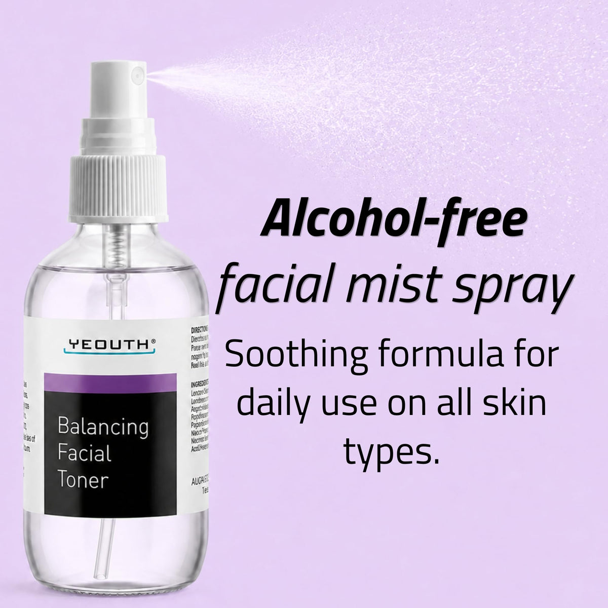 YEOUTH spray nozzle close-up demonstrating fine mist and easy application