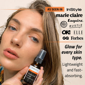 YEOUTH serum with hyaluronic graphic illustrating hydration and visible plumping benefits