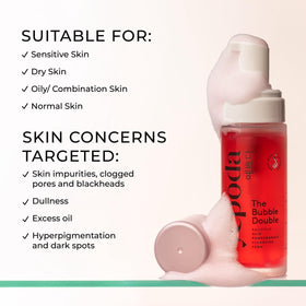Yepoda bottle label detail highlighting active ingredients and benefits