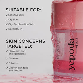 Yepoda glass jar with included tweezers displayed for sanitary, mess-free pad removal