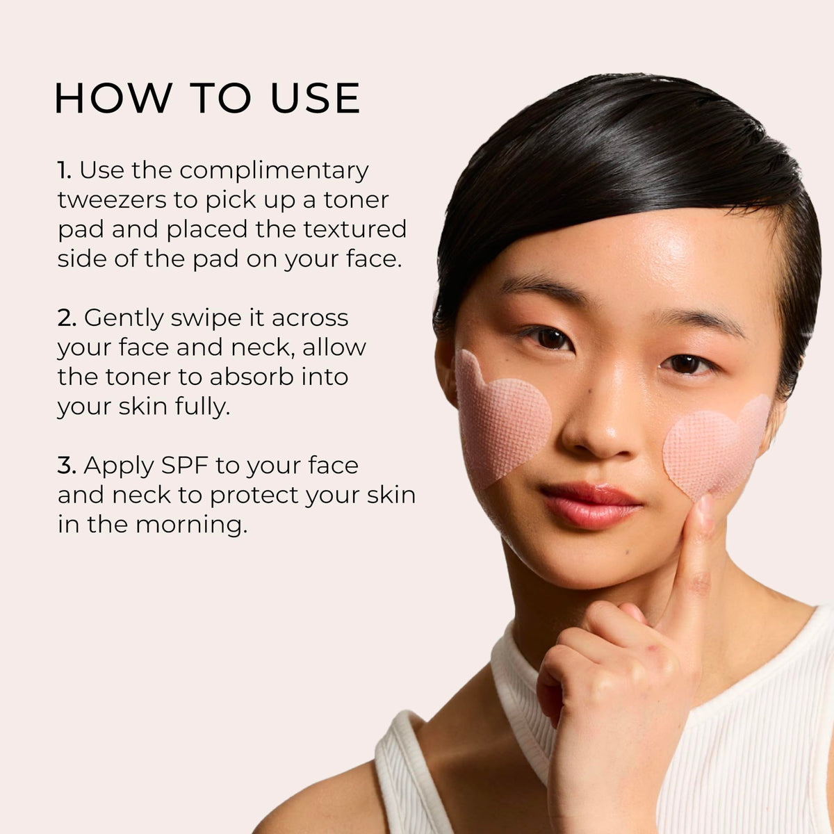 Yepoda pads held in hand to show size and convenient single-step exfoliation