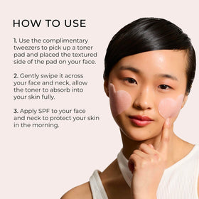Yepoda pads held in hand to show size and convenient single-step exfoliation
