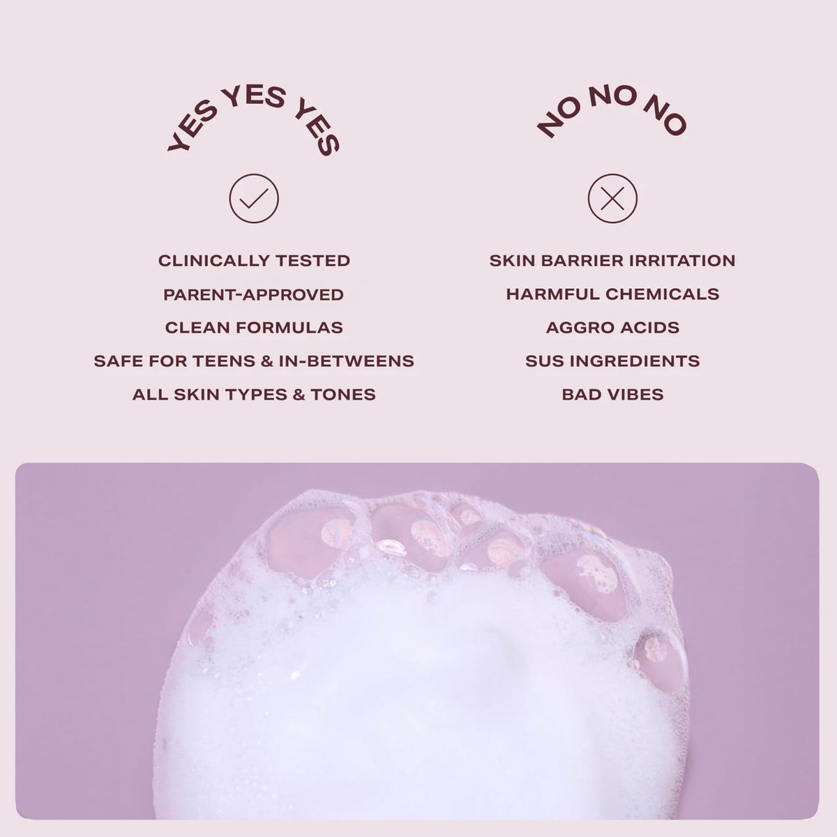 Yes Day label showing ingredient callouts and vegan certification