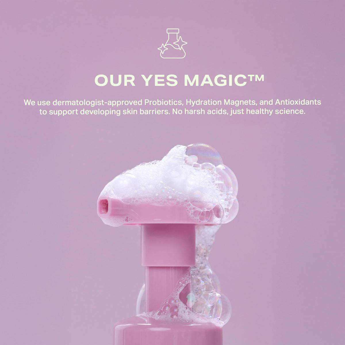 YES DAY Inner Beam mist being sprayed on a teen's face delivering instant dewy refreshment