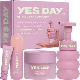 YES DAY front packaging showing the complete Sleepover Set for easy gifting and travel