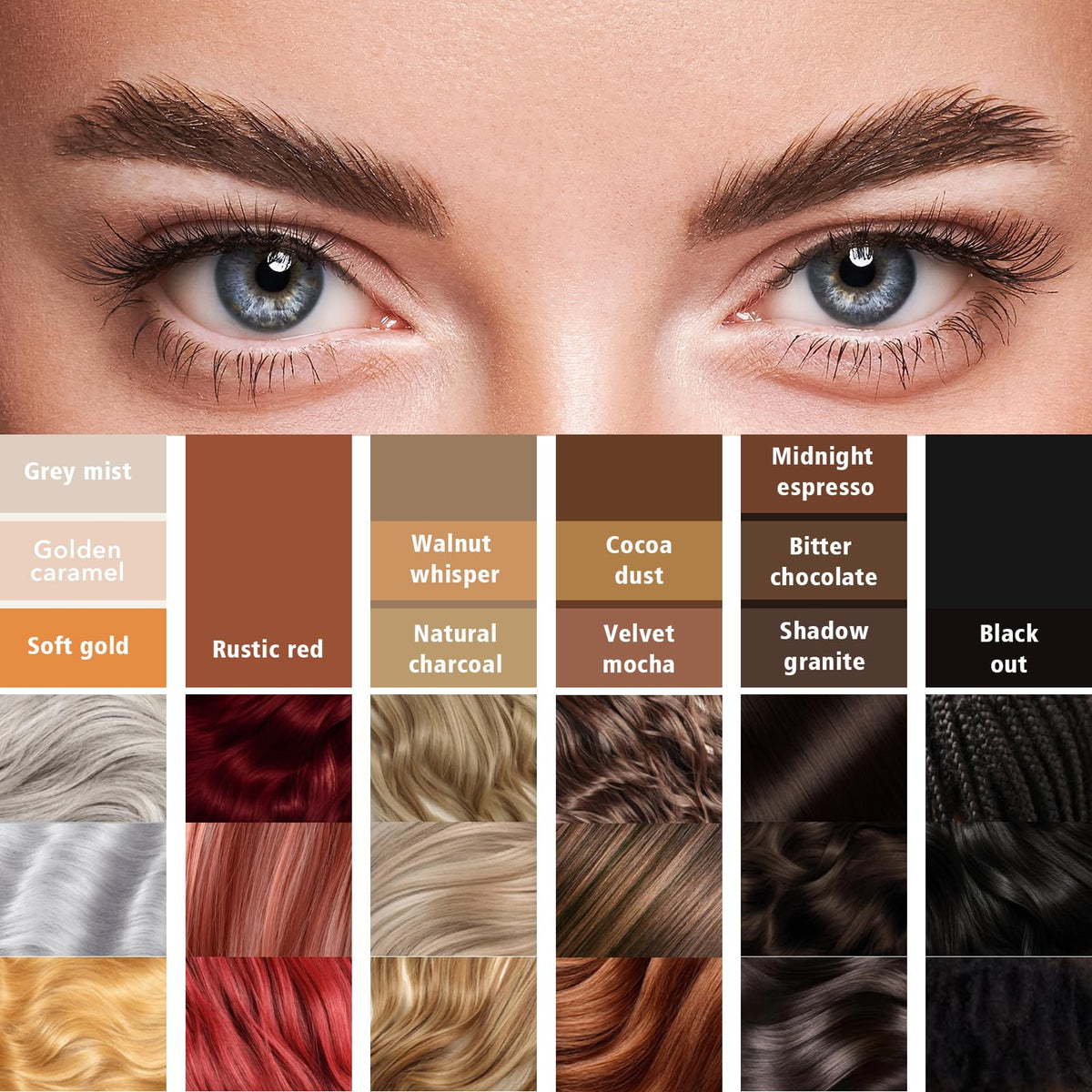 YES.EYE DO application on fair-skin brow for natural definition and age-appropriate tone