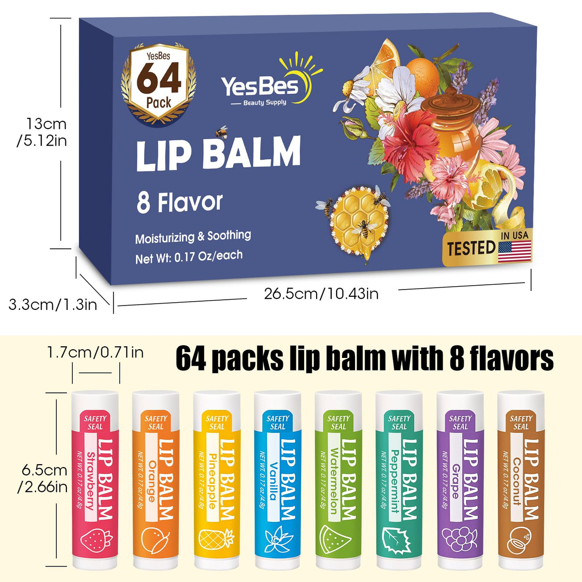 YesBes product label close-up showing clear ingredient and safety information benefit