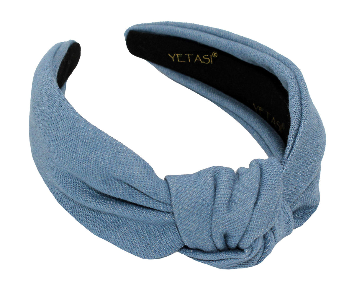 YETASI headband front view showing neat knot and polished look