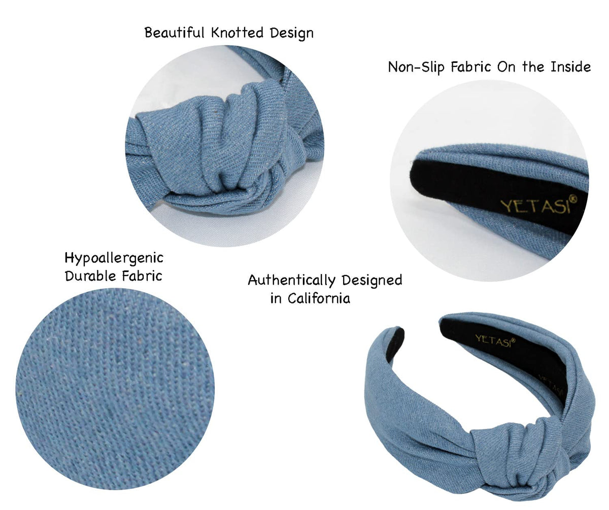 YETASI headband on model demonstrating effortless everyday styling