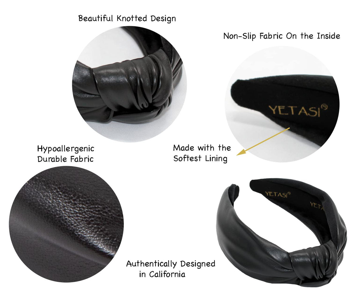 YETASI headband worn by woman at desk for polished video meeting