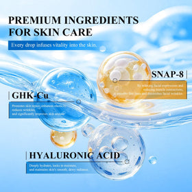 Yeweian ingredients label close-up listing peptides, hyaluronic acid, and botanicals