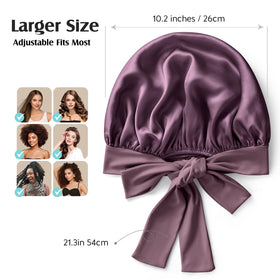 YFONG bonnet shown on curly hair highlighting gentle containment and style preservation