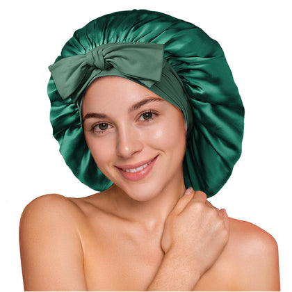 YFONG front view deep green bonnet shows premium silk and elegant gift appeal