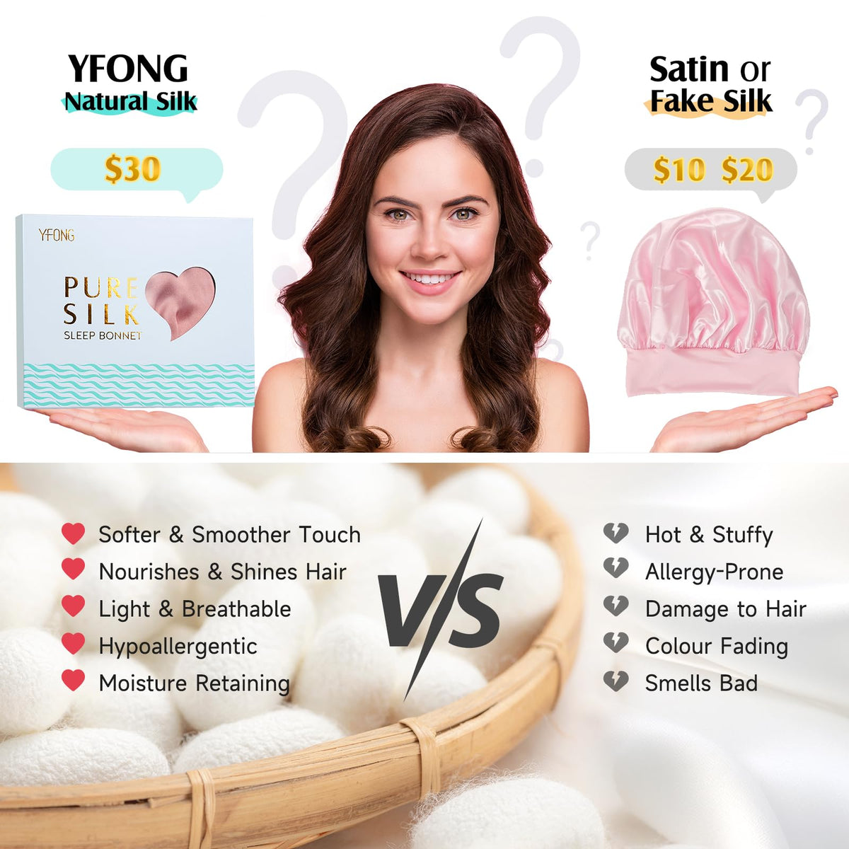 YFONG inside lining texture showing gentle surface that reduces friction