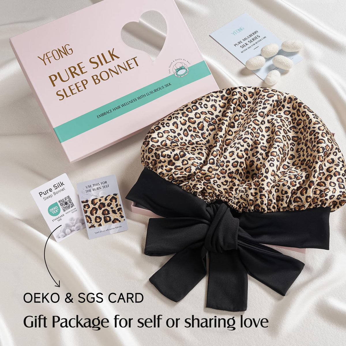 YFONG leopard box packaging and care card ready as a gift