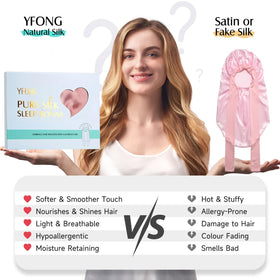 YFONG bonnet beside ruler showing 68 cm length for long hair space