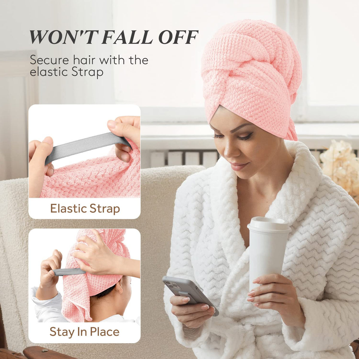 YFONG towel beside ruler showing 26.3 by 40 inch size and generous coverage