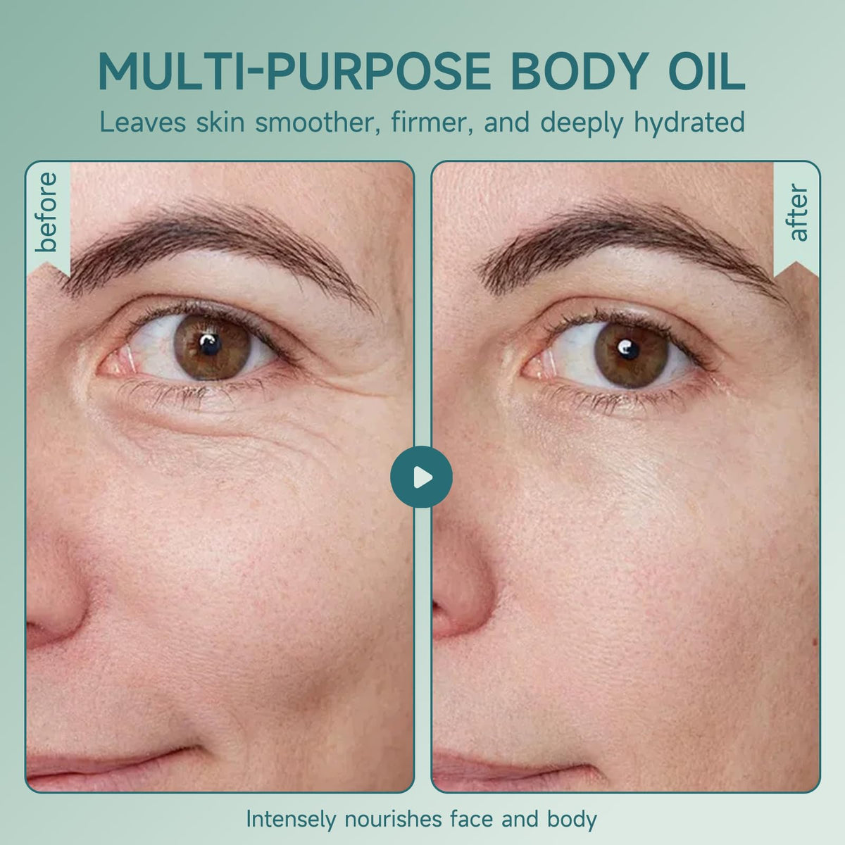 YGESIAO applying roll-on under-eye area to hydrate and refresh skin