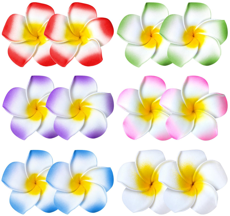 YHmall front packaging showing 36 colorful Hawaiian flower clips benefits quick selection