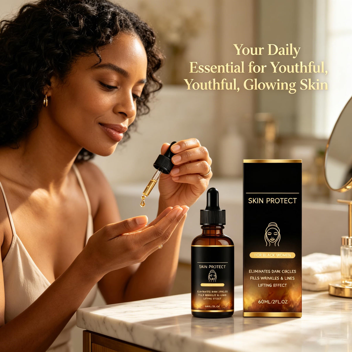 Yiishuiil lifestyle on bathroom counter showing daily routine benefit