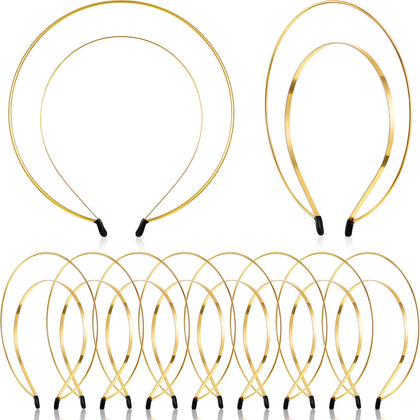 Yilloog front view of ten gold headbands showing elegant group presentation and cohesion