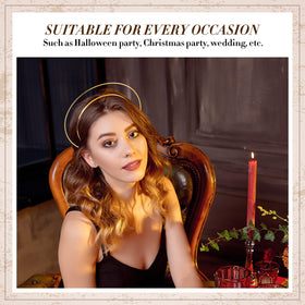 Yilloog headband worn by model at wedding showing comfortable, stylish bridal look