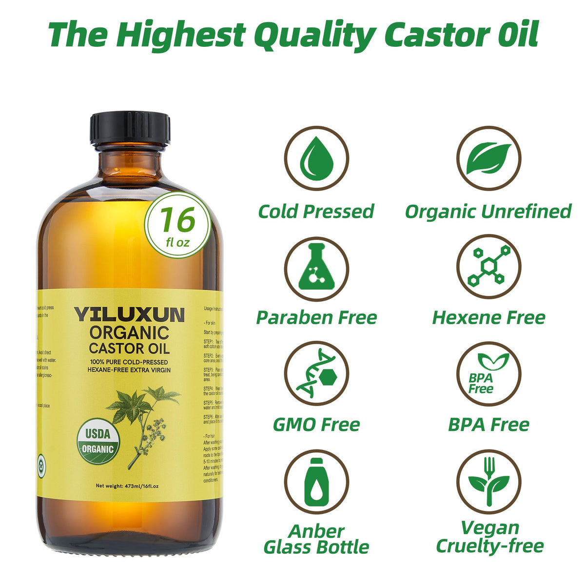 YILUXUN glass bottle with pump dispensing clean oil without spills benefit