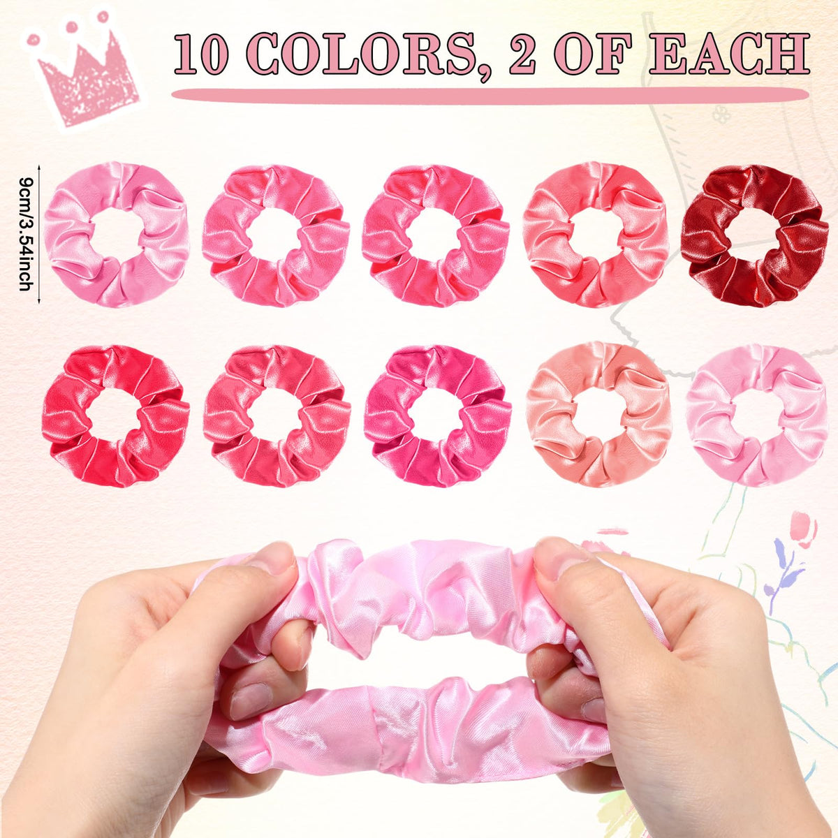 Yinkin organza bag open with scrunchie and card ready to gift