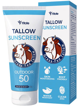 Yitote front packaging showing SPF 50 protection and travel-ready tube benefit