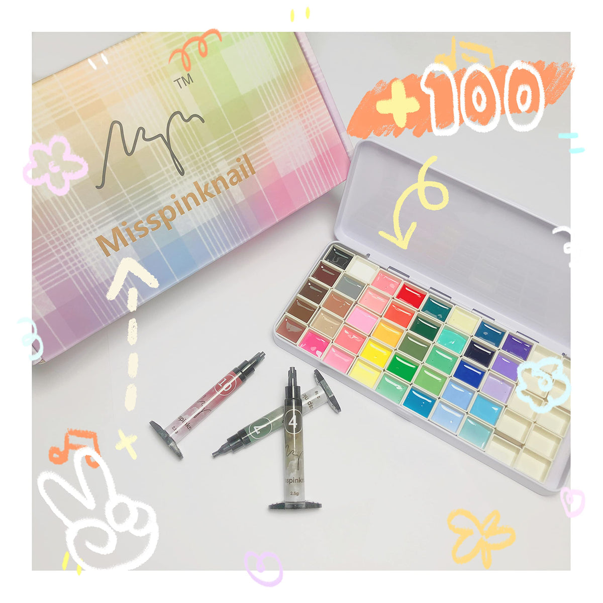 YJMyujimi cured nail swatch set illustrating true-to-tone color and non-wipe finish