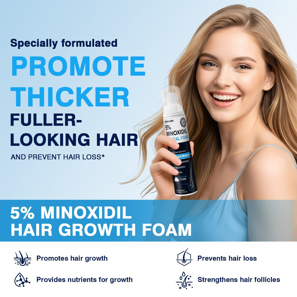 YKDYLINH foam texture closeup highlighting quick absorption benefit